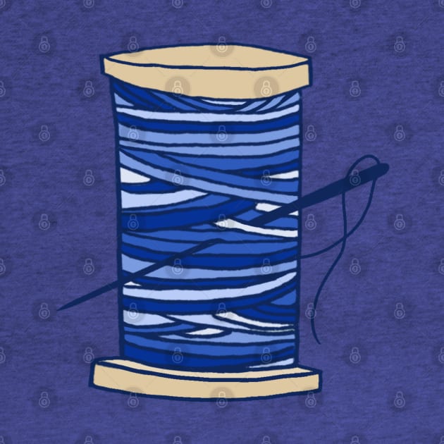 Thread Spool Japanese Ocean Wave (Ocean Blue) by Mochabonk